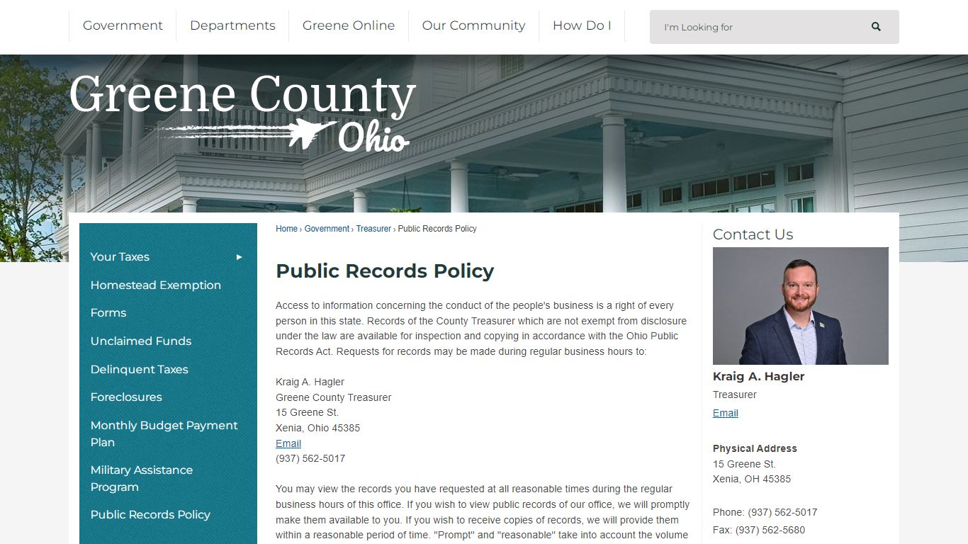 Public Records Policy | Greene County, OH - Official Website